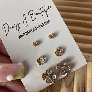 3 Pack Earrings Studs